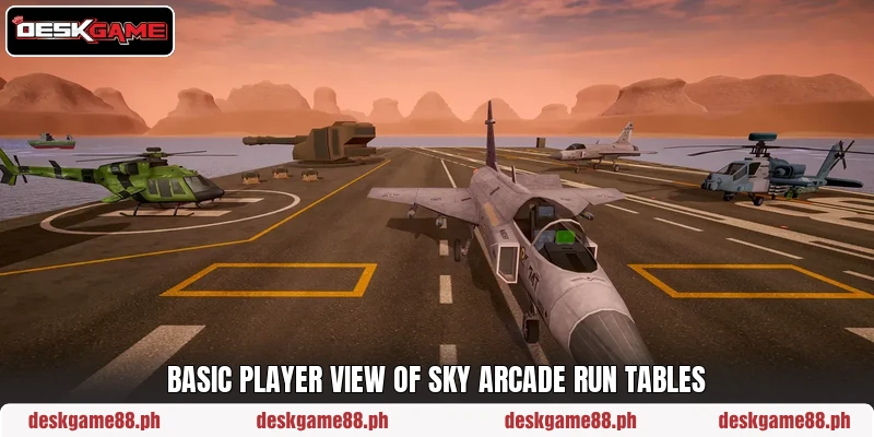 Basic player view of Sky Arcade Run tables