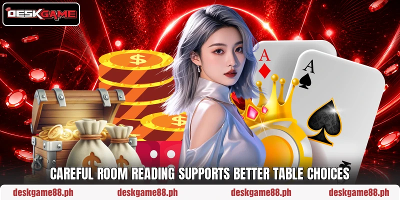 Careful room reading supports better table choices Careful room reading supports better table choices