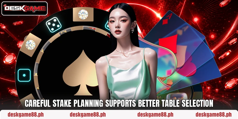 Careful stake planning supports better table selection