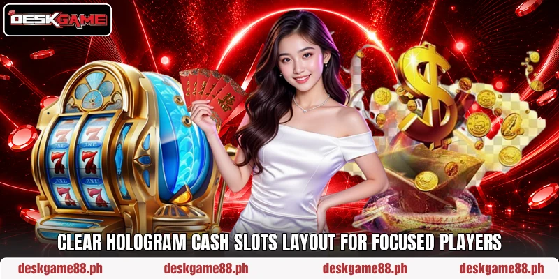 Clear Hologram Cash Slots layout for focused players