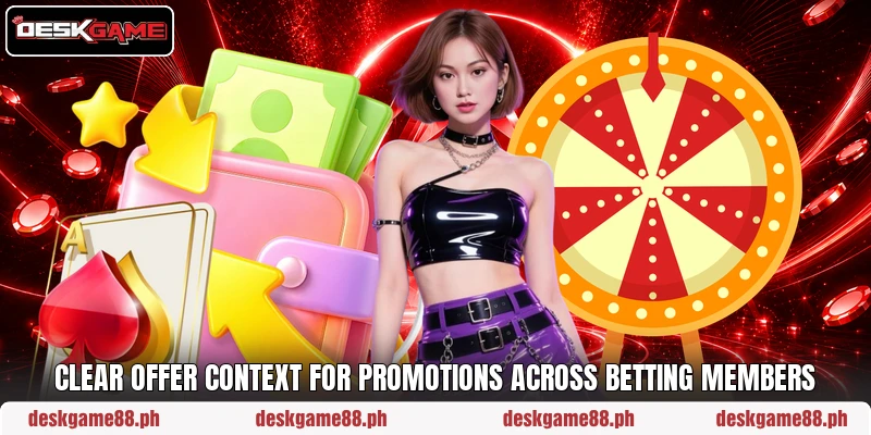 Clear offer context for Promotions across betting members