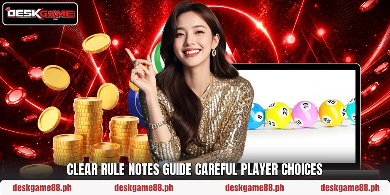 Clear rule notes guide careful player choices