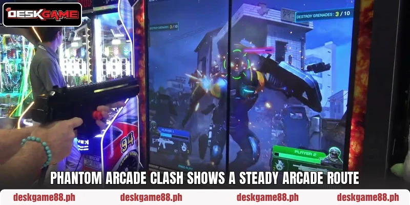 Phantom Arcade Clash shows a steady arcade route