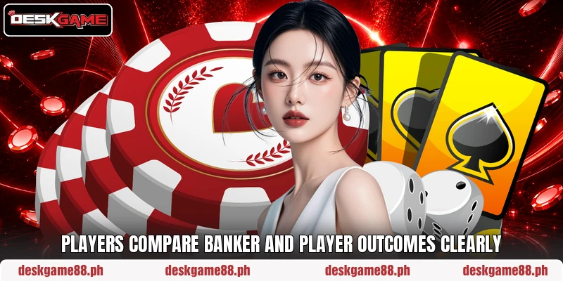 Players compare banker and player outcomes clearly