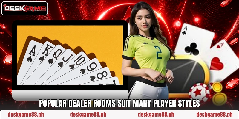 Popular dealer rooms suit many player styles Popular dealer rooms suit many player styles