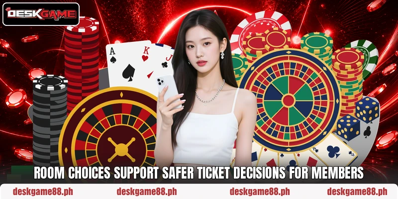 Room choices support safer ticket decisions for members