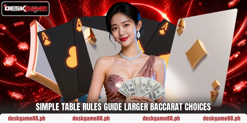Simple table rules guide larger baccarat choices