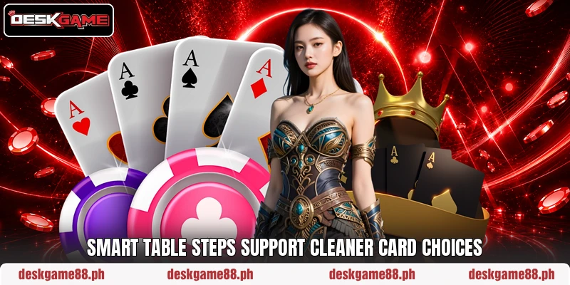 Smart table steps support cleaner card choices